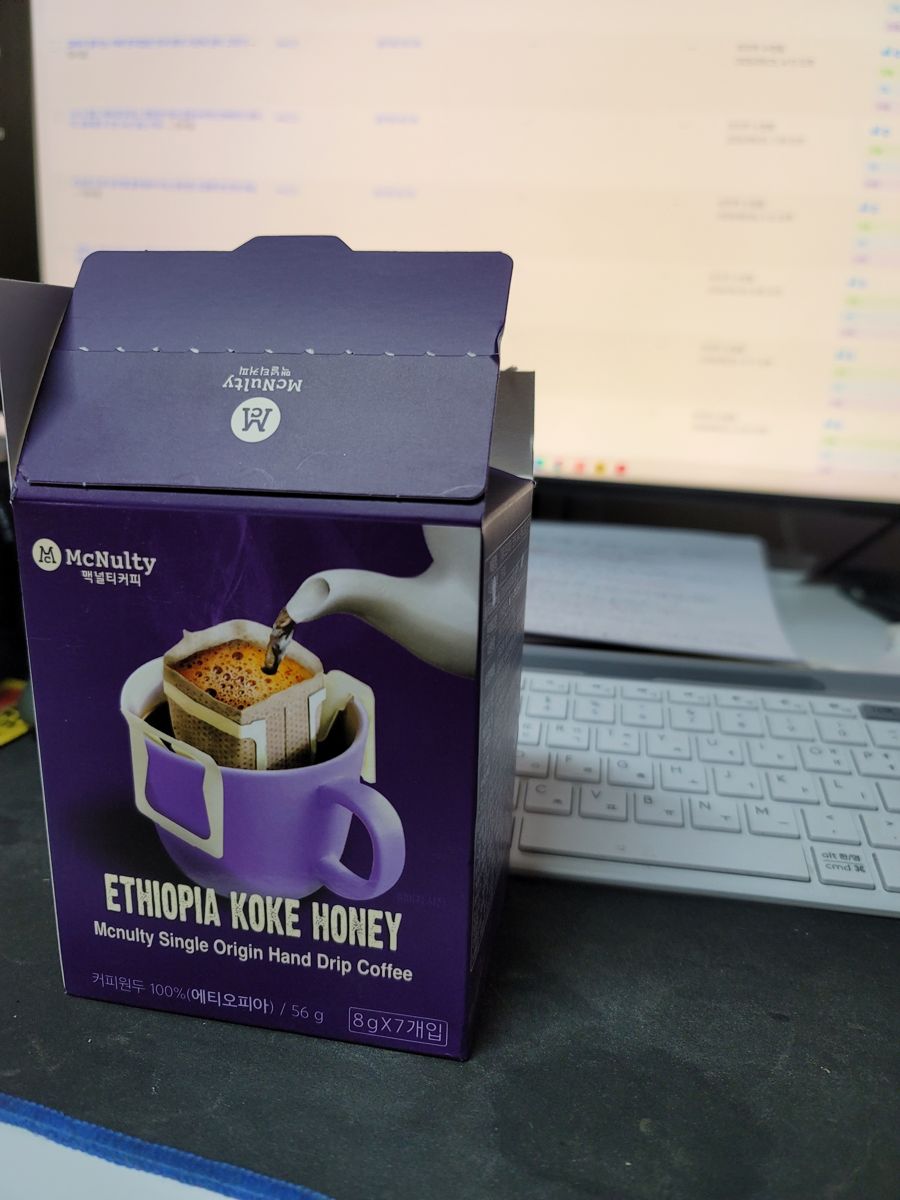 맥널티 에티오피아 코케 허니 드립백 상자, 8g 7개입